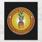 Hausgemachte Ananas Teriyaki Marinade Vorlage Weinetikett (Einzelnes Label)