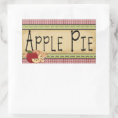 Hausgemachte Apfelkuchen-Aufkleber Rechteckiger Aufkleber (Tasche)