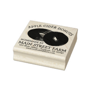 Hausgemachte Apfelwein Apfelwein Donuts Doughnut F Gummistempel