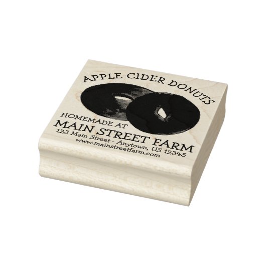 Hausgemachte Apfelwein Apfelwein Donuts Doughnut F Gummistempel (Stempel)