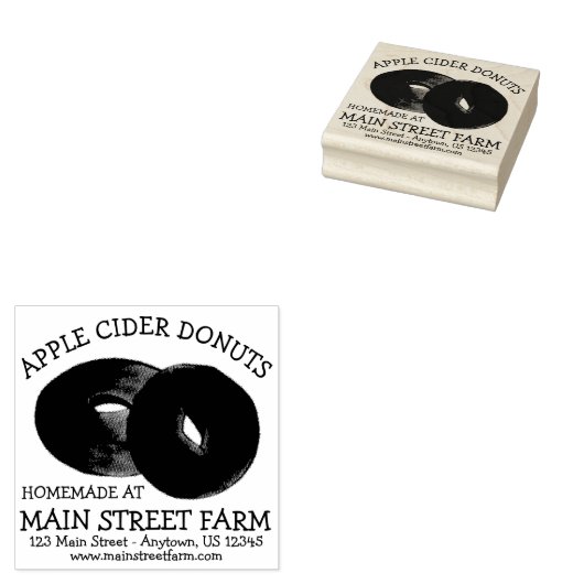 Hausgemachte Apfelwein Apfelwein Donuts Doughnut F Gummistempel (Stempel)