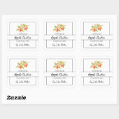 Hausgemachte Apple Butter Square Label Quadratischer Aufkleber (Blatt)