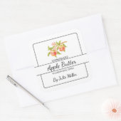 Hausgemachte Apple Butter Square Label Quadratischer Aufkleber (Umschlag)