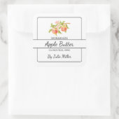 Hausgemachte Apple Butter Square Label Quadratischer Aufkleber (Tasche)