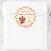 Hausgemachte Apple Butter Vintage Lebensmittelkenn Runder Aufkleber (Tasche)