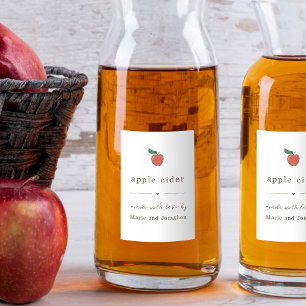 Hausgemachte Apple Cider-Geschenketikett Lebensmitteletikett