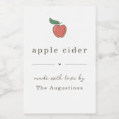 Hausgemachte Apple Cider-Geschenketikett Lebensmitteletikett (Einzelnes Label)