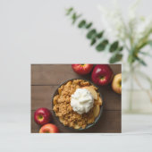 Hausgemachte Apple Crisp-Rezept-Karte Postkarte (Stehend Vorderseite)