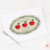 Hausgemachte Applet-Buttermarke Ovaler Aufkleber (Umschlag)