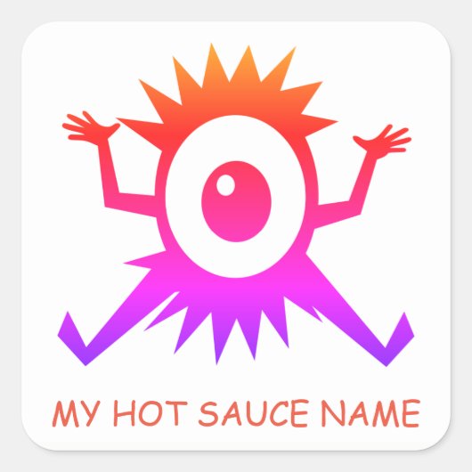 Hausgemachte Aufkleber für das Hot Sauce Label (Vorderseite)