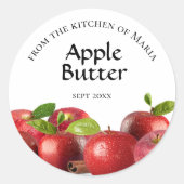 Hausgemachte Aufkleber für die Rote Apfelblende (Vorderseite)