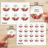 Hausgemachte Aufkleber für die Rote Apfelblende