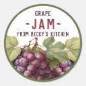 Hausgemachte Aufkleber für Rote Trauben (Vorderseite)