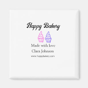Hausgemachte Bäckerei fügen Sie Ihren Text Namen i Magnet