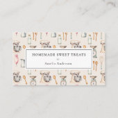 hausgemachte Bäckerei Kuchen Pink Pastel Küche Ges Visitenkarte (Vorderseite)