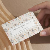 hausgemachte Bäckerei Kuchen Pink Pastel Küche Ges Visitenkarte