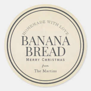 Hausgemachte Backgeschenke Chic Kraft Urlaub Runder Aufkleber