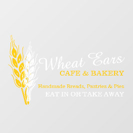 Hausgemachte Backofen Weizenohren signiert Fensteraufkleber