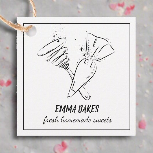 Hausgemachte Backwaren aus Liebe Business Geschenkanhänger