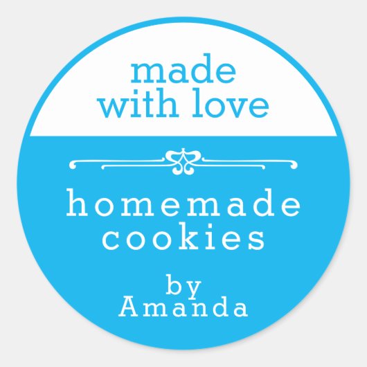 hausgemachte Backwaren Cookies Runder Aufkleber (Vorderseite)