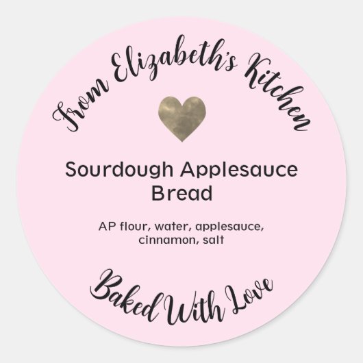 Hausgemachte Backwaren kreieren Ihr eigenes Heimwe Runder Aufkleber (Vorderseite)