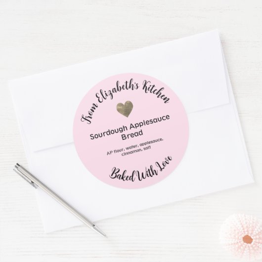 Hausgemachte Backwaren kreieren Ihr eigenes Heimwe Runder Aufkleber (Umschlag)