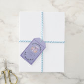 Hausgemachte Backwaren Lila Blumenmischung Geschenkanhänger (Mit Garn)