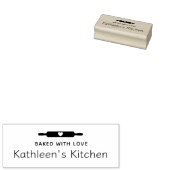 hausgemachte Backwaren mit Liebe Rolling Button Gummistempel (Stempel)