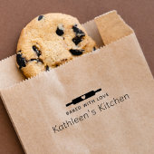 hausgemachte Backwaren mit Liebe Rolling Button Gummistempel