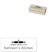 hausgemachte Backwaren mit Liebe Rolling Button Gummistempel (Stempel)