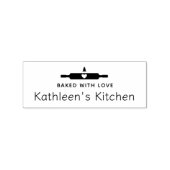 hausgemachte Backwaren mit Liebe Rolling Button Gummistempel (Prägung)