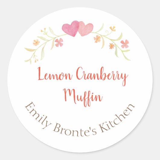 Hausgemachte Backwaren vorbehalten handgefertigte Runder Aufkleber (Vorderseite)