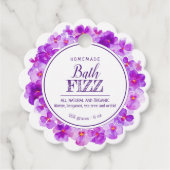 Hausgemachte Badezimmerpansie lila weiß Geschenkanhänger (Vorderseite)