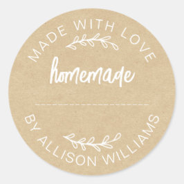 Hausgemachte Baked Goods Marmeladen Kraft Runder Aufkleber