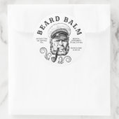 hausgemachte Bart Balm Nautic Label Runder Aufkleber (Tasche)