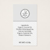 Hausgemachte Bath & Body Label Black & White-Gesch (Rückseite)