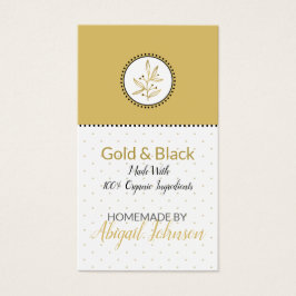 Hausgemachte Bath & Body Label Gold & Black Hang T