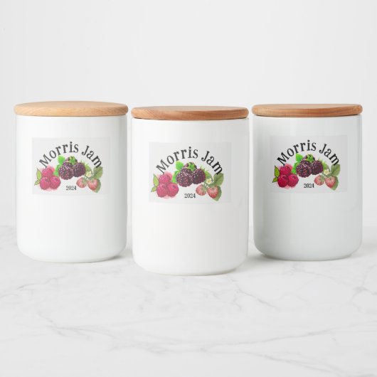 hausgemachte Beerenmarmelade Lebensmitteletikett (Flaschen)