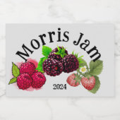 hausgemachte Beerenmarmelade Lebensmitteletikett (Einzelnes Label)