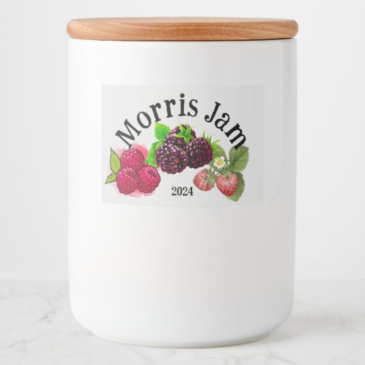 hausgemachte Beerenmarmelade Lebensmitteletikett (Vorderseite)