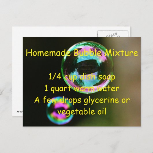 Hausgemachte Blase Mischung Postkarte Einladung (Vorne/Hinten)