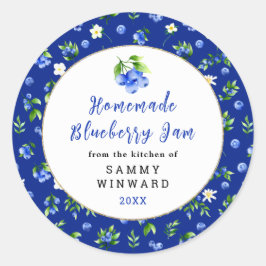 hausgemachte Blueberry-Jam-Creme Runder Aufkleber