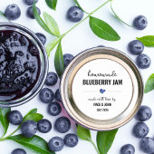 hausgemachte Blueberry Jam Jar Label Runder Aufkleber