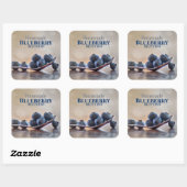 Hausgemachte Blueberry Muffins mit Liebe Stickers (Blatt)