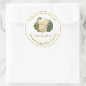 hausgemachte Blumenzapf | weiß Runder Aufkleber (Tasche)