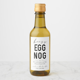 hausgemachte Bozy Eggnog Flaschenetikett Weinetikett
