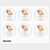 Hausgemachte Brotsymbole Runder Aufkleber (Blatt)