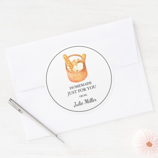 Hausgemachte Brotsymbole Runder Aufkleber (Umschlag)