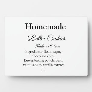 Hausgemachte Butterkekse aus Liebe fügen Text hinz Fotoplatte