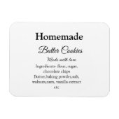 Hausgemachte Butterkekse aus Liebe fügen Text hinz Magnet (Horizontal)